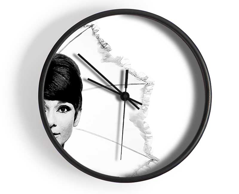 Audrey Hepburn Umbrella Clock - Wallart-Direct UK