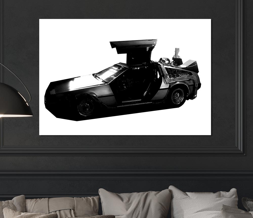 Back To The Future Dolorean Print Poster Wall Art