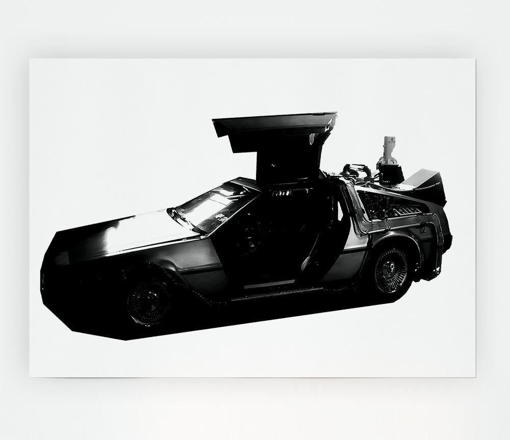 Back To The Future Dolorean Print Poster Wall Art