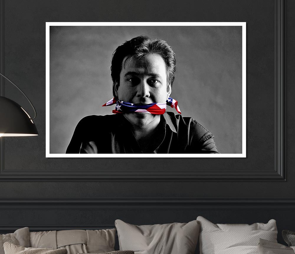 Bill Hicks Flag Gag Print Poster Wall Art