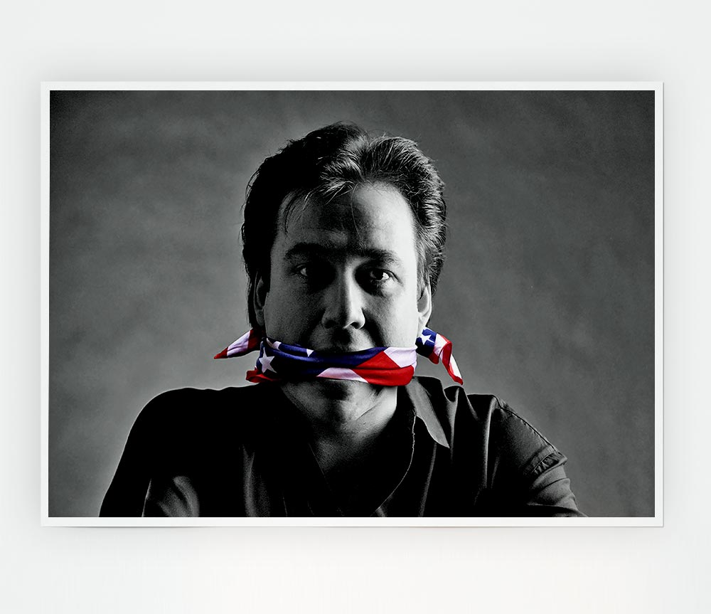 Bill Hicks Flag Gag Print Poster Wall Art