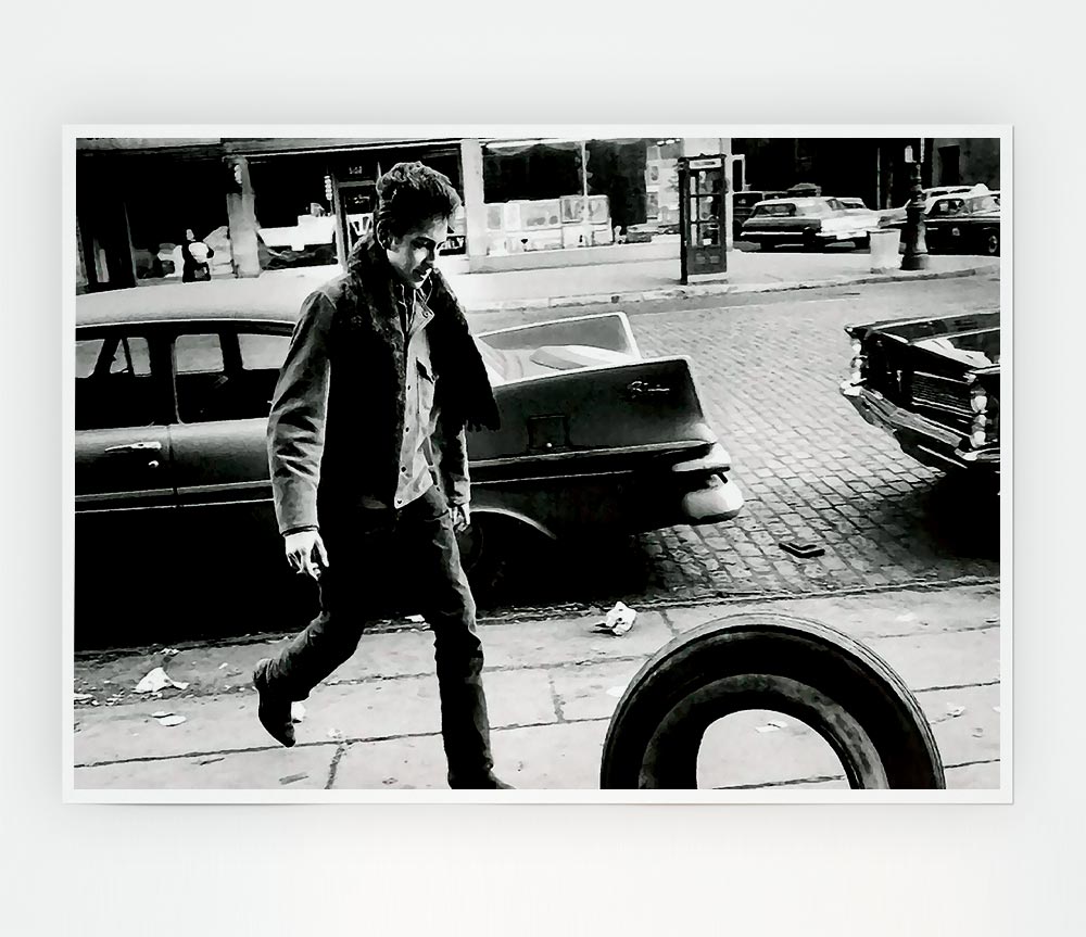 Bob Dylan Streets Print Poster Wall Art