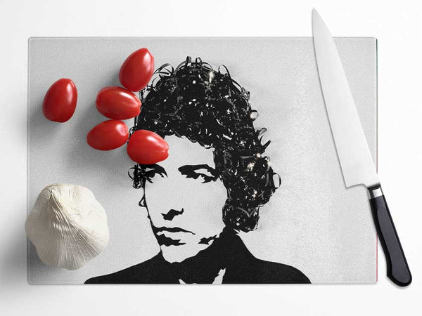 Bob Dylan Glass Chopping Board