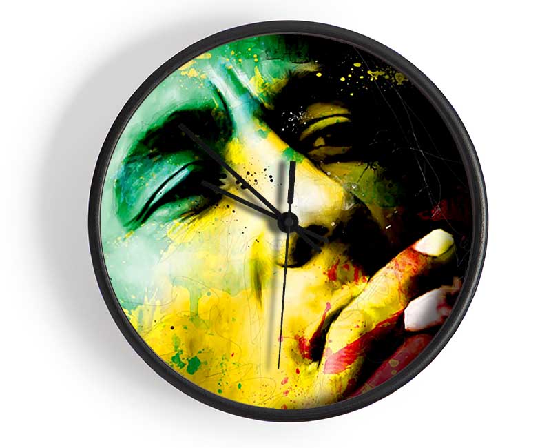 Bob Marley Colours Clock - Wallart-Direct UK