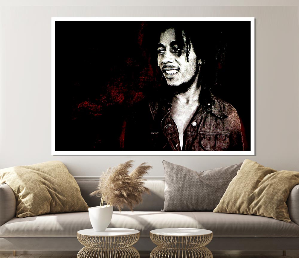 Bob Marley Hero Print Poster Wall Art