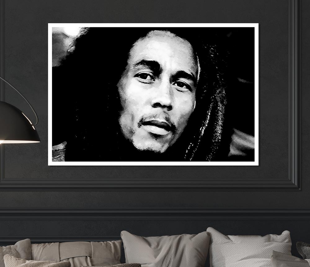 Bob Marley Iron Lion Print Poster Wall Art