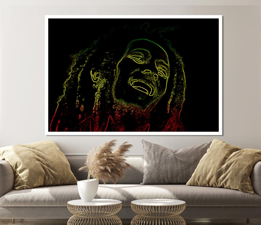 Bob Marley Print Poster Wall Art