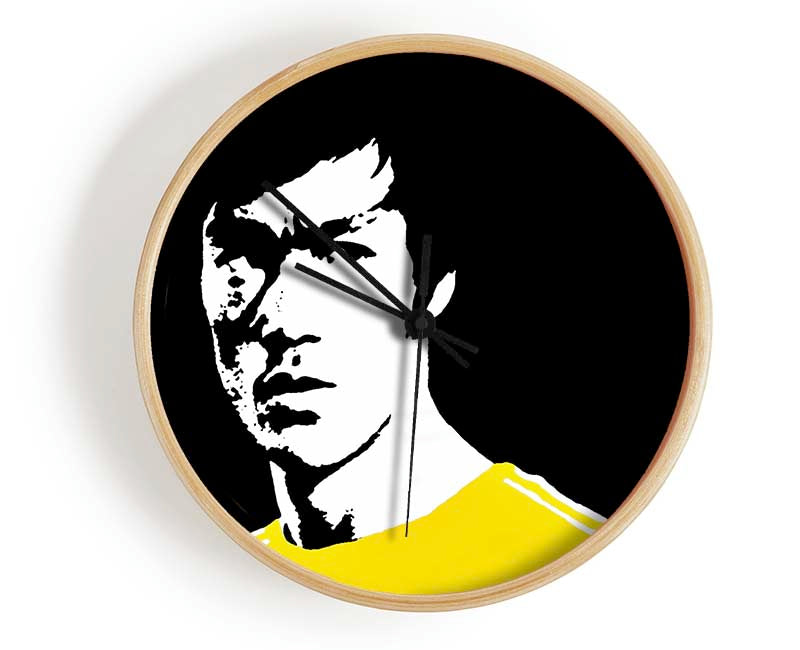 Bruce Lee Dragon Yellow Jump Suit Clock - Wallart-Direct UK