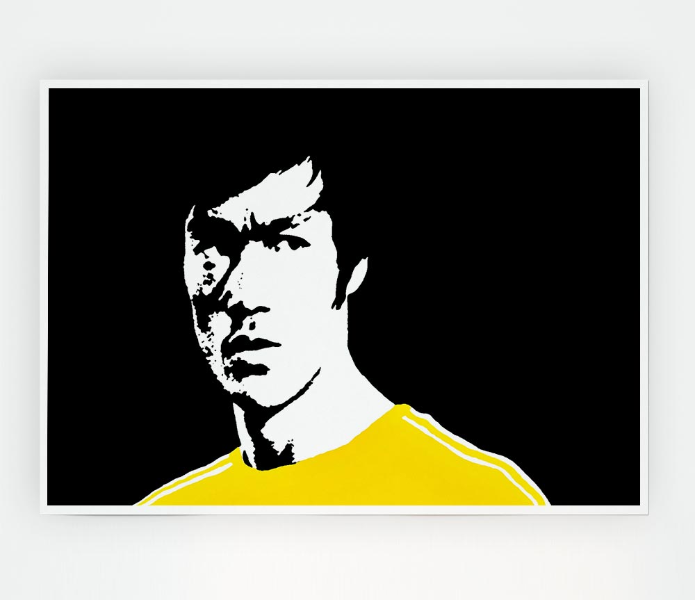 Bruce Lee Dragon Yellow Jump Suit Print Poster Wall Art