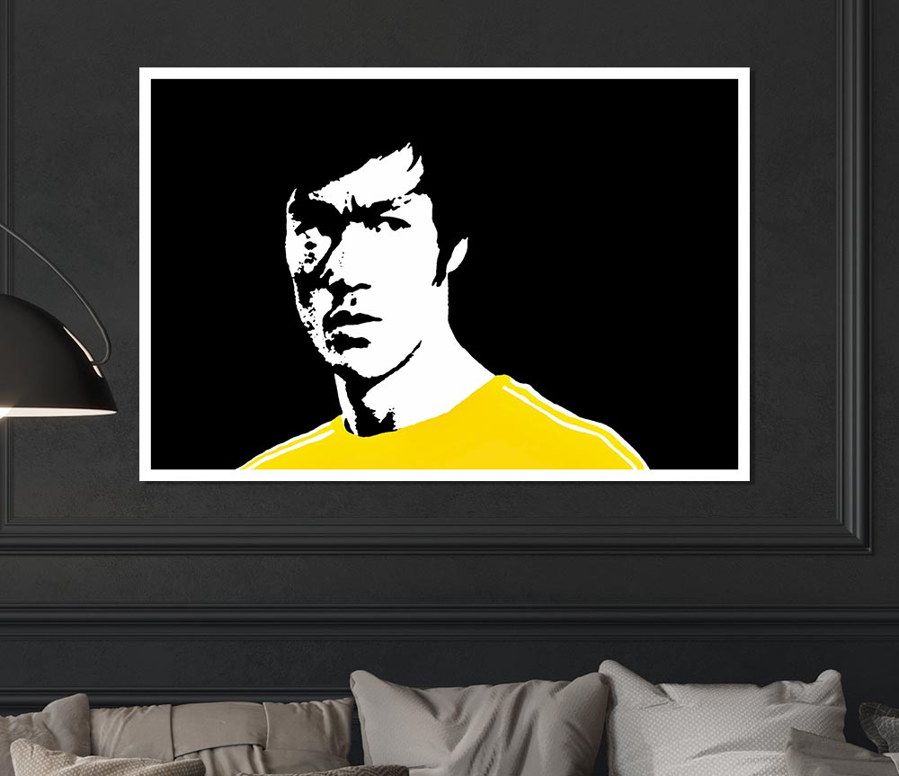 Bruce Lee Dragon Yellow Jump Suit Print Poster Wall Art