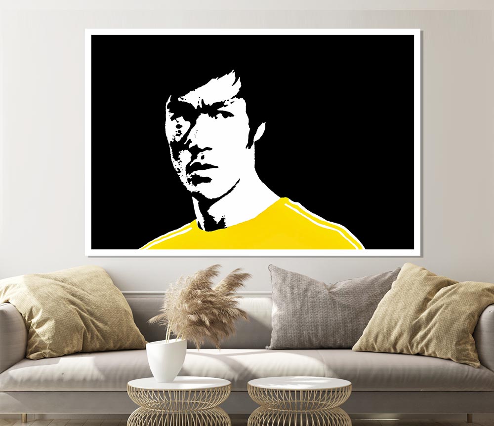 Bruce Lee Dragon Yellow Jump Suit Print Poster Wall Art