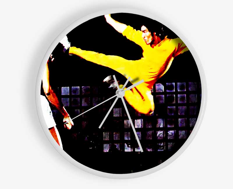 Bruce Lee Flying Kick Clock - Wallart-Direct UK