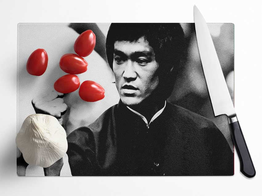 Bruce Lee Power Of One Glass Chopping Board