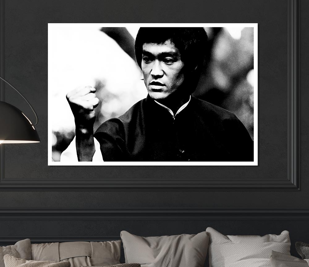 Bruce Lee Power Of One Print Poster Wall Art