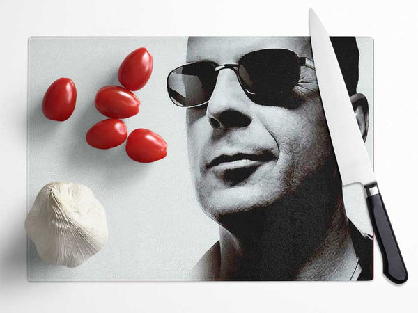 Bruce Willis Glass Chopping Board