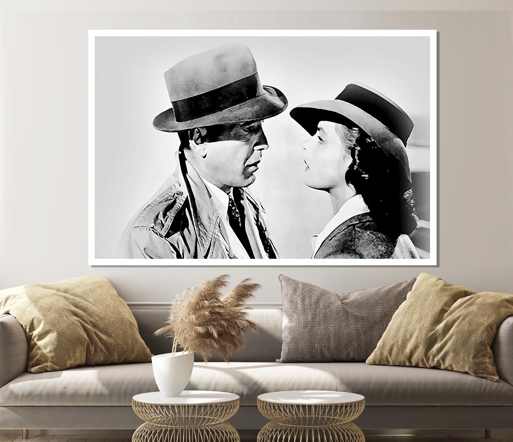 Casablanca The Look B N W Print Poster Wall Art