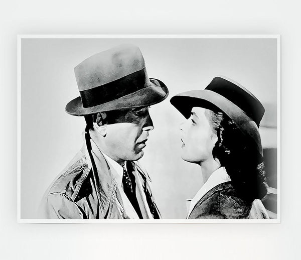 Casablanca The Look B N W Print Poster Wall Art