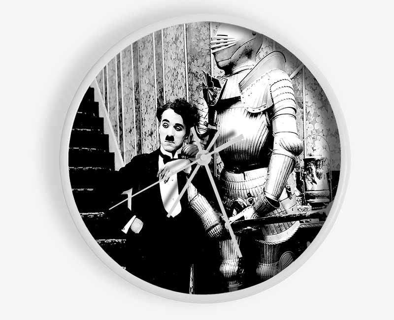 Charlie Chaplin 2 Clock - Wallart-Direct UK