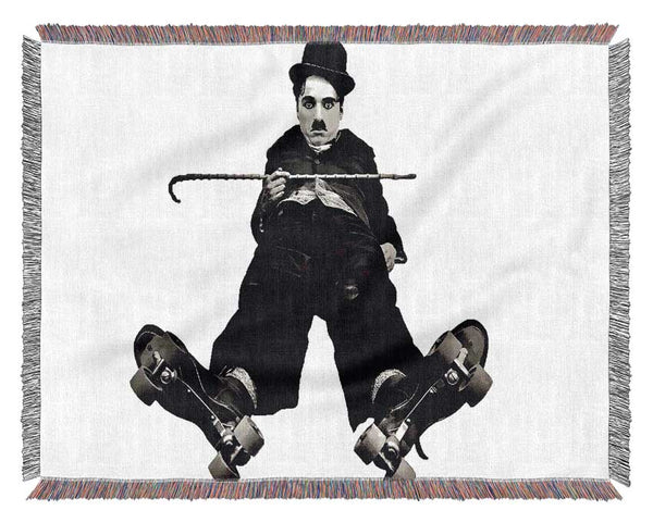 Charlie Chaplin Ice Rink Woven Blanket