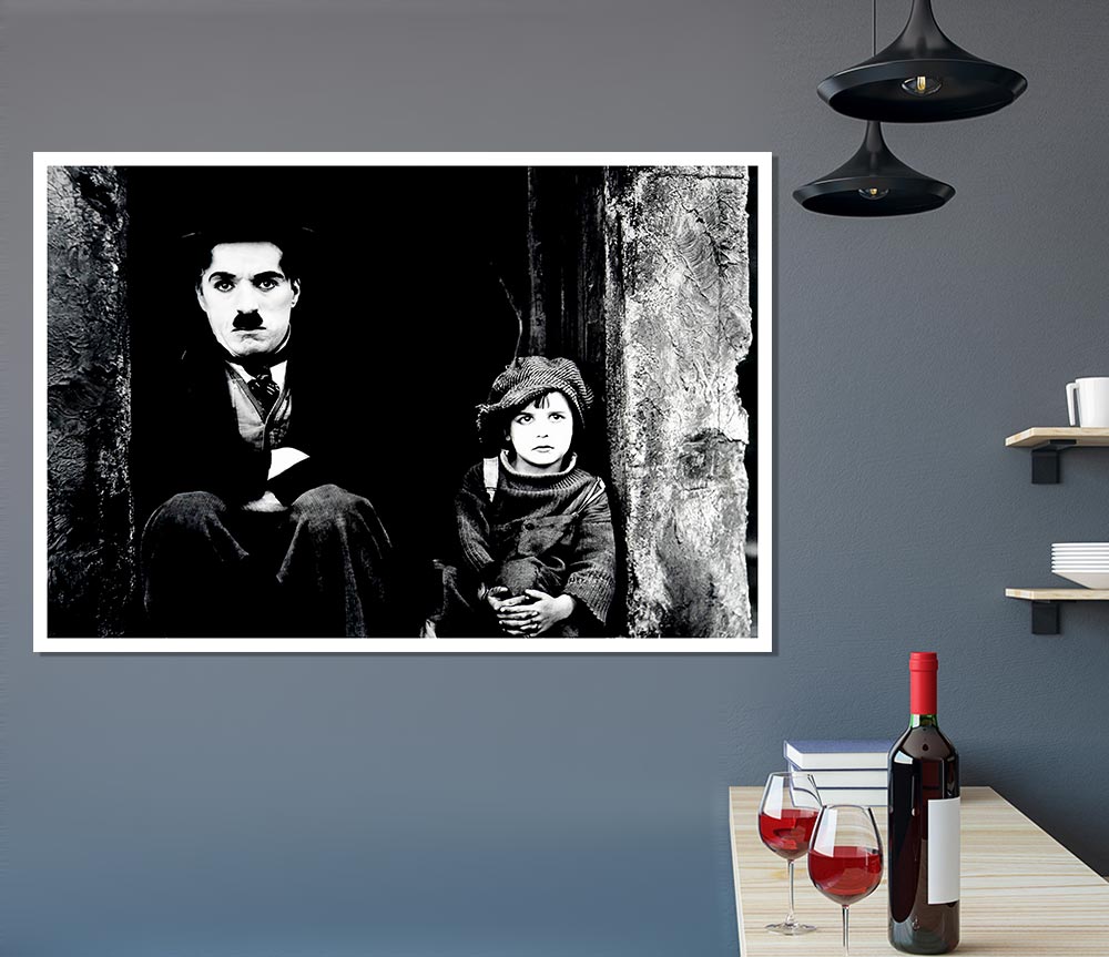 Charlie Chaplin The Kid Print Poster Wall Art