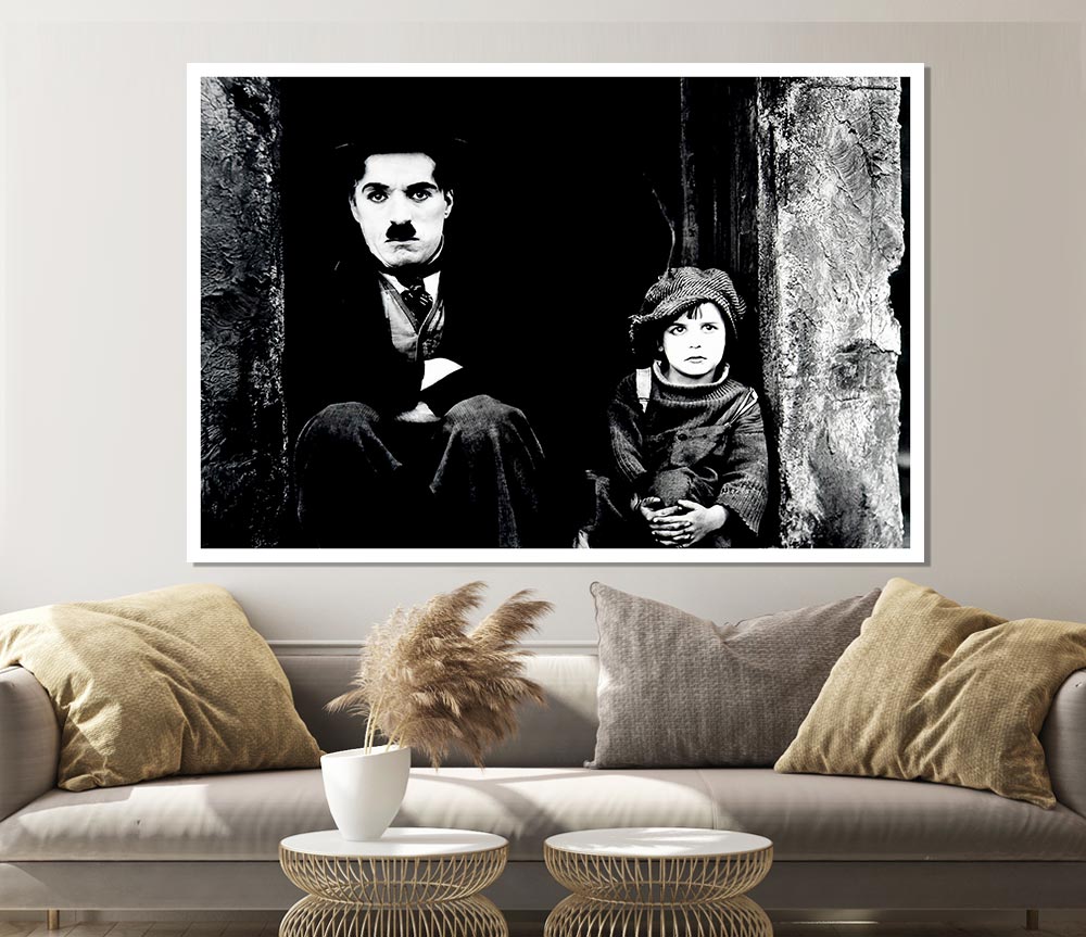 Charlie Chaplin The Kid Print Poster Wall Art