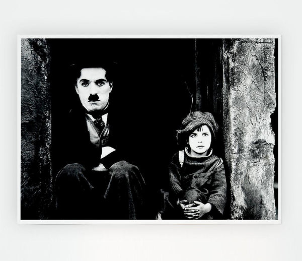 Charlie Chaplin The Kid Print Poster Wall Art