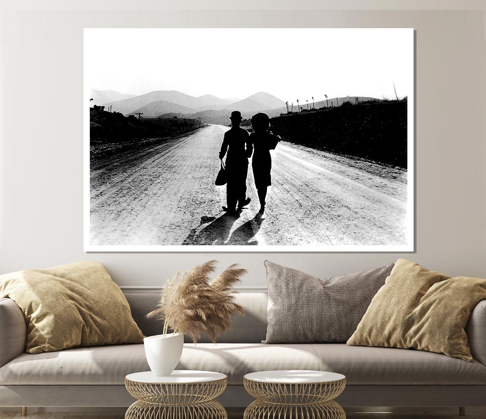 Charlie Chaplin The Long Walk Home Print Poster Wall Art