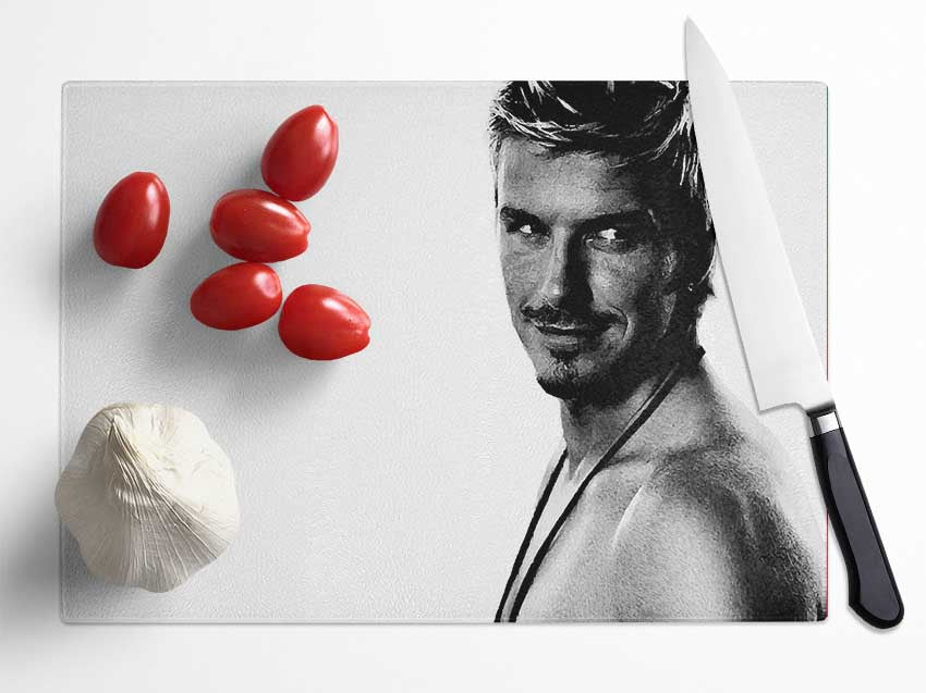 David Beckham Glass Chopping Board