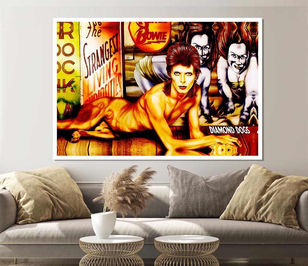 David Bowie Diamond Dogs Print Poster Wall Art