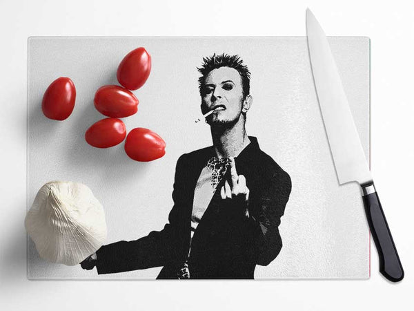 David Bowie Finger Glass Chopping Board