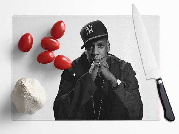 Jay Z Baseball Hat Glass Chopping Board