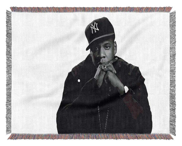 Jay Z Baseball Hat Woven Blanket