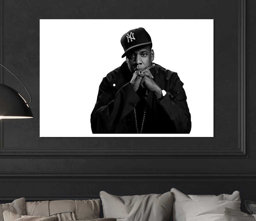 Jay Z Baseball Hat Print Poster Wall Art