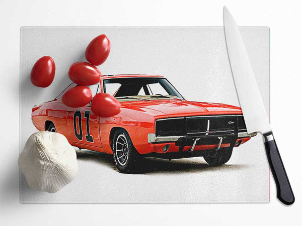 Dukes Of Hazzard Glass Chopping Board