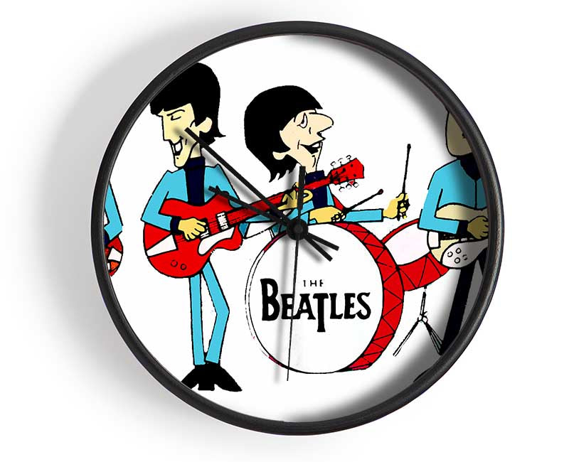 Early Beatles White Clock - Wallart-Direct UK