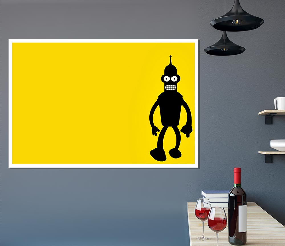 Futurama Bender Print Poster Wall Art