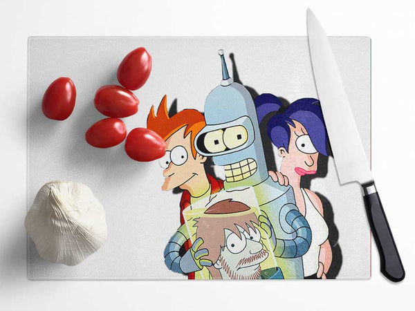 Futurama Cast Glass Chopping Board