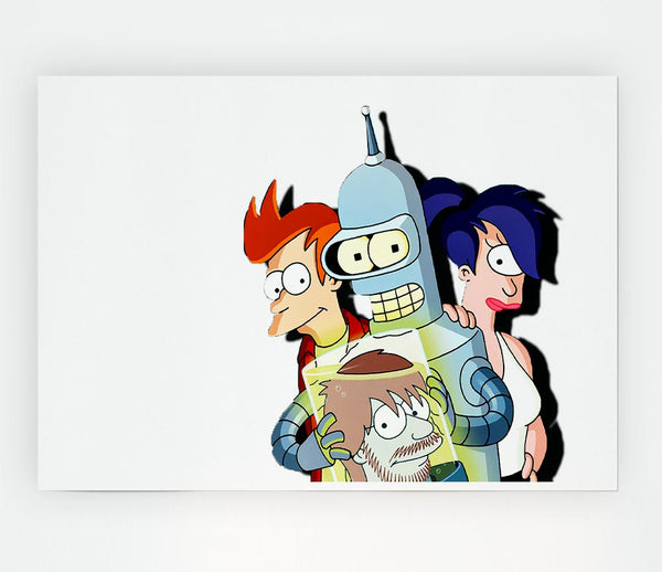 Futurama Cast Print Poster Wall Art