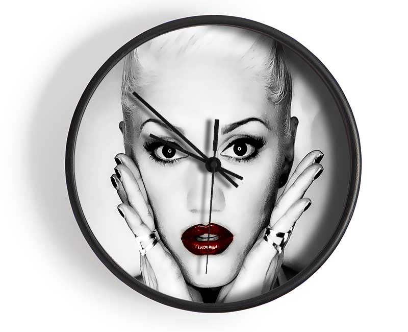 Gwen Stefani Red Lips Clock - Wallart-Direct UK