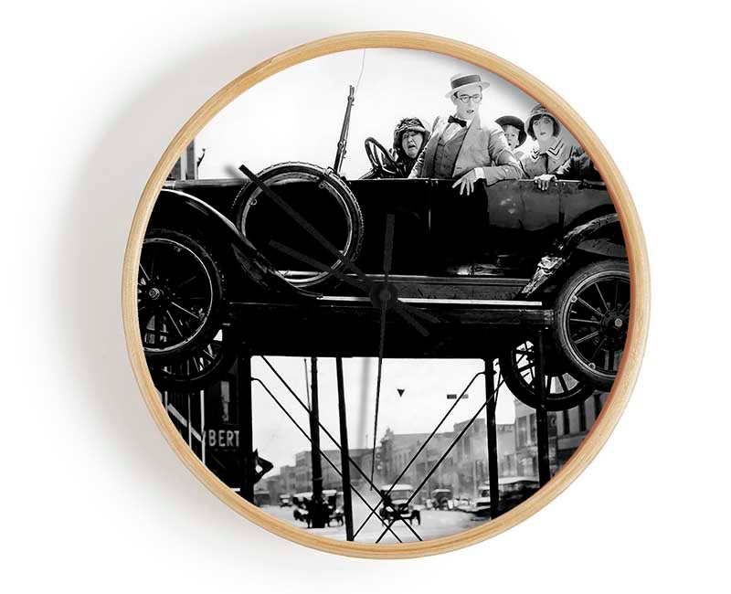 Harold Lloyd Car Jack Clock - Wallart-Direct UK