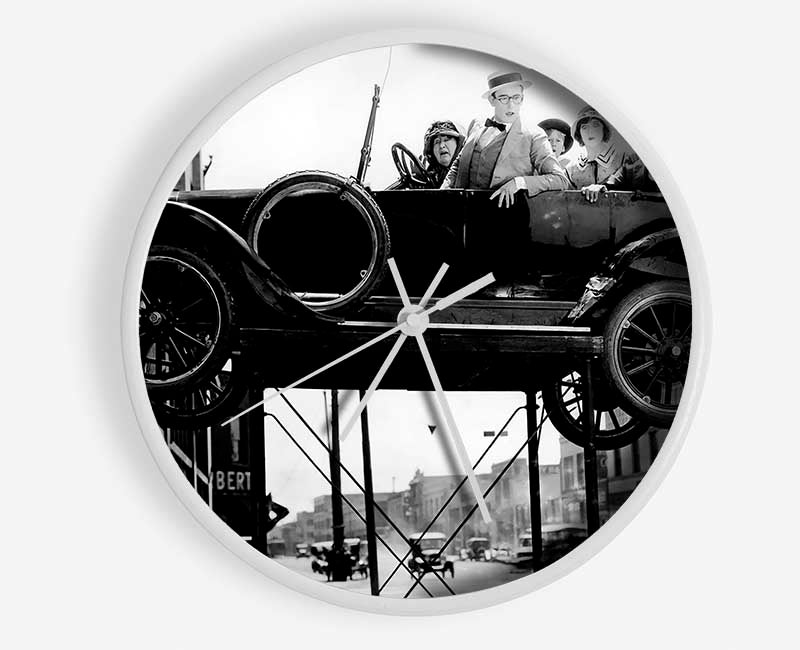 Harold Lloyd Car Jack Clock - Wallart-Direct UK