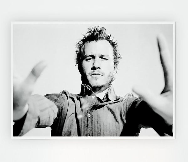 Heath Ledger Hands Print Poster Wall Art