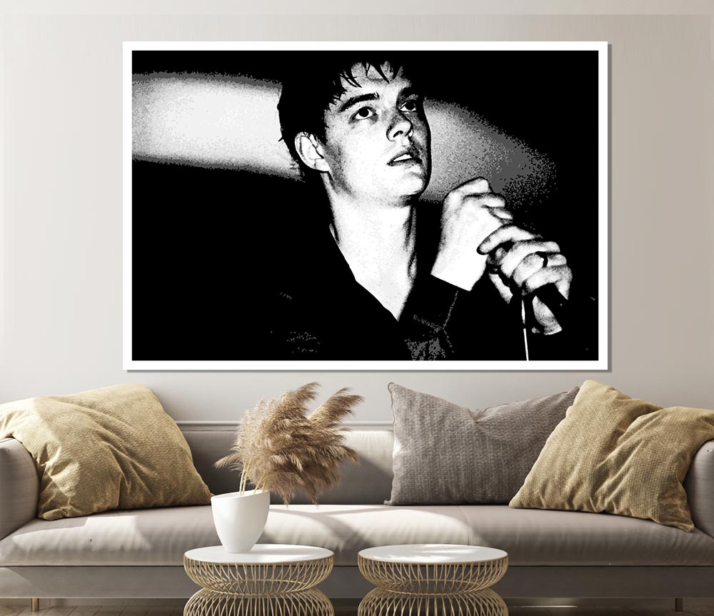 Ian Curtis B N W Print Poster Wall Art