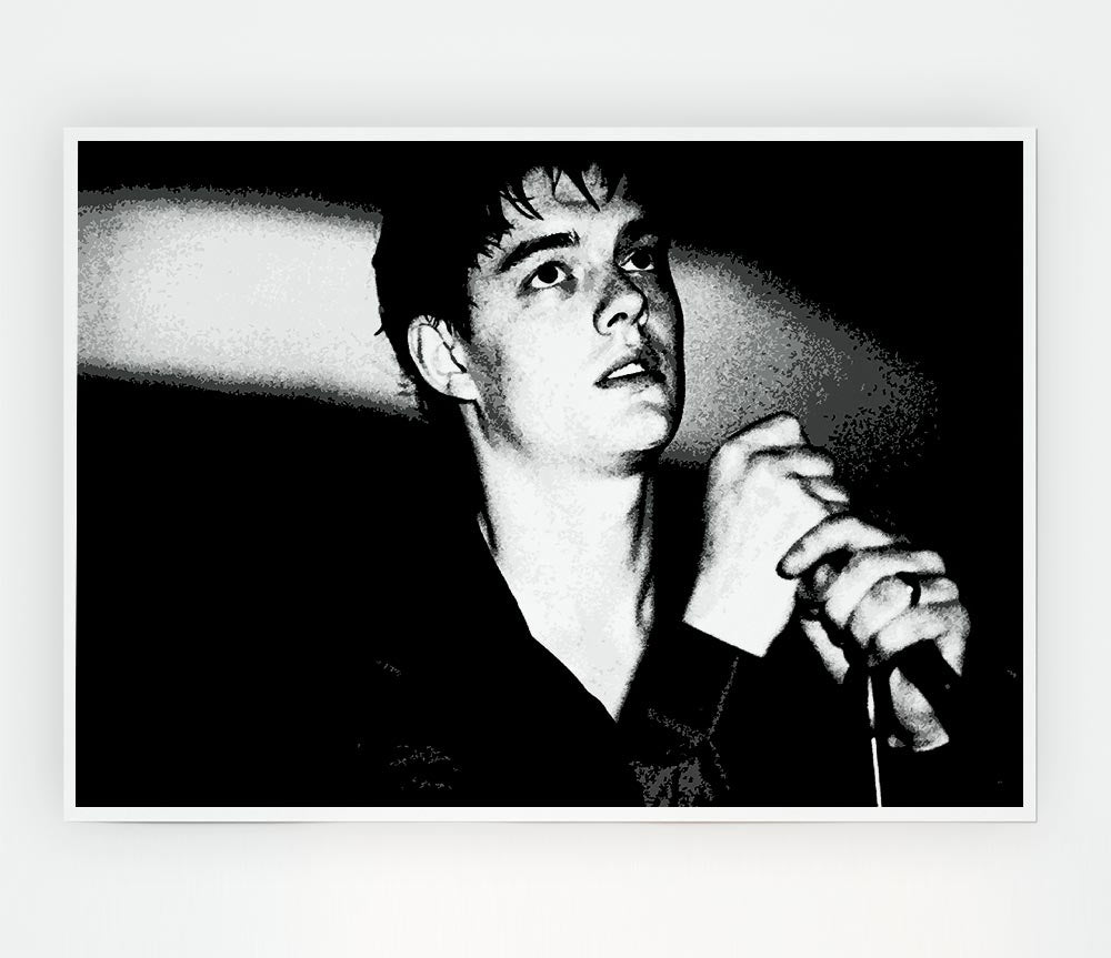 Ian Curtis B N W Print Poster Wall Art