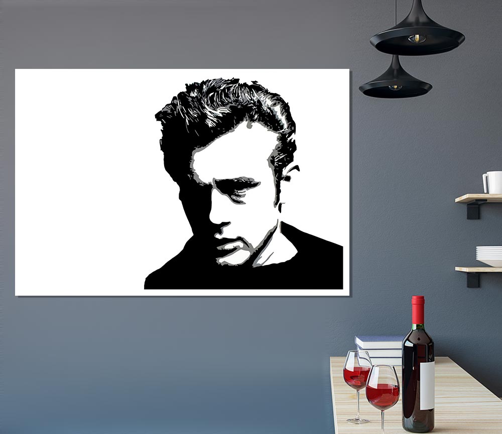 James Dean Pop Art Print Poster Wall Art