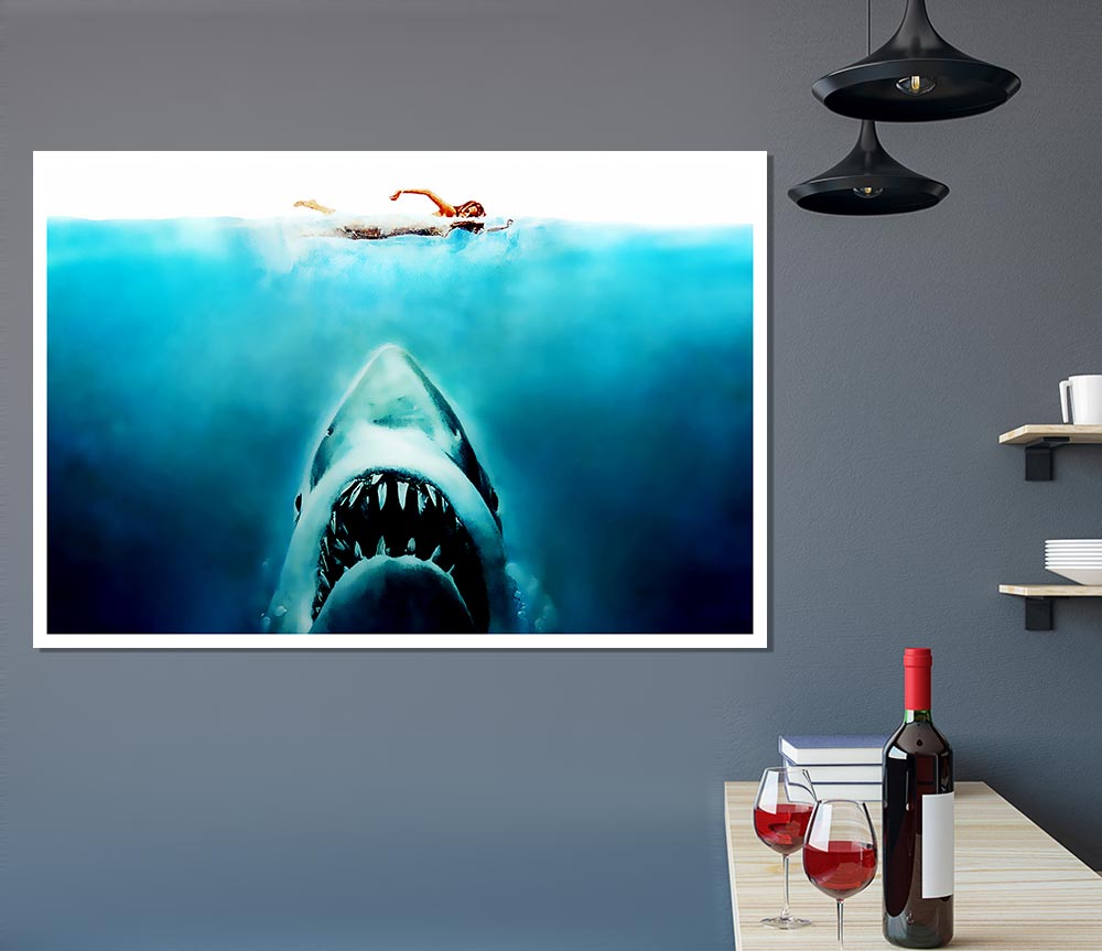 Jaws Print Poster Wall Art