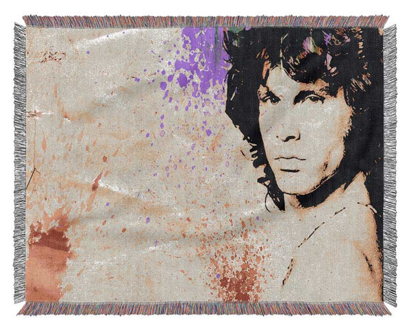 Jim Morrison Colour Splash Woven Blanket