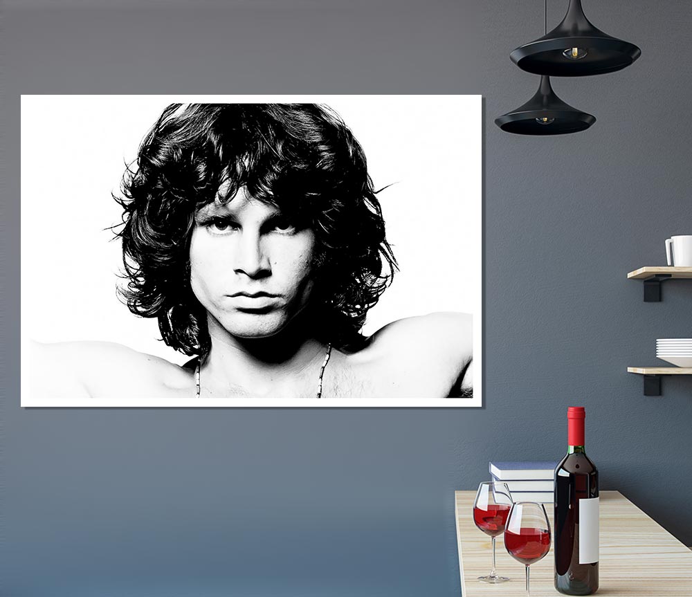 Jim Morrison Face Print Poster Wall Art