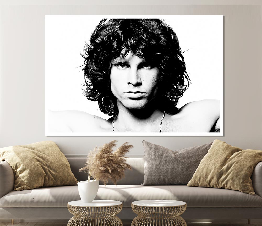 Jim Morrison Face Print Poster Wall Art