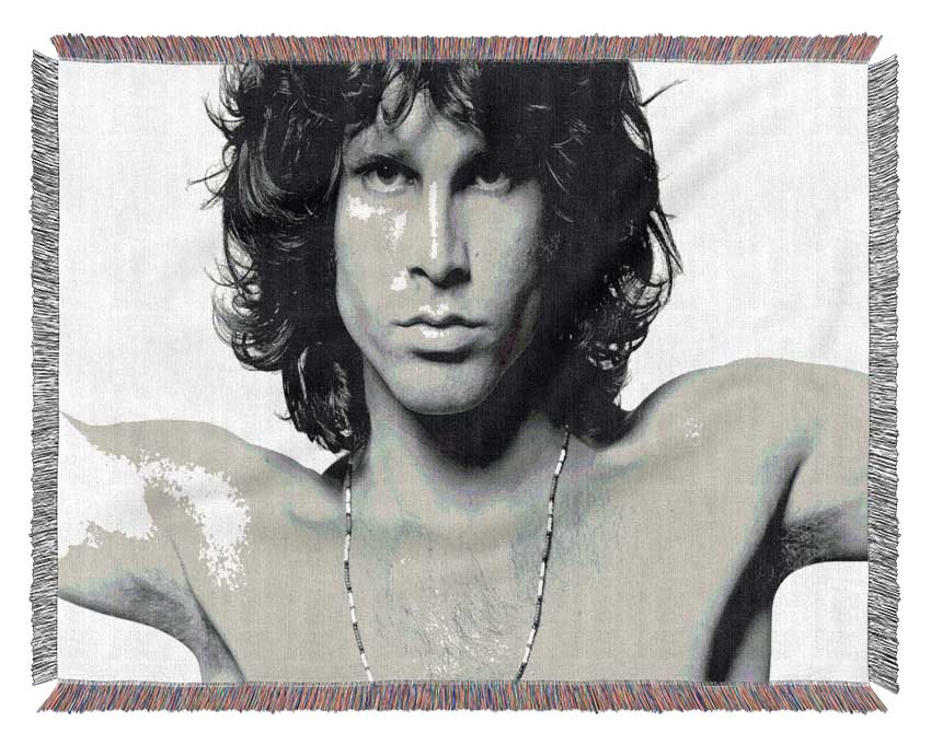 Jim Morrison Music Woven Blanket